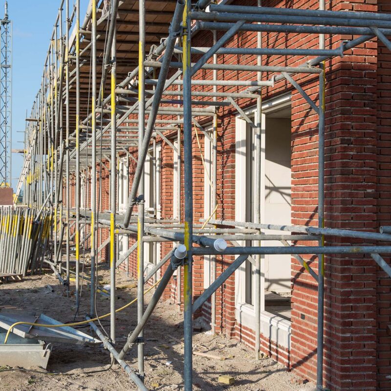 Building envelope repairs on brick building